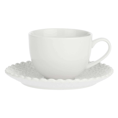 LA PORCELLANA BIANCA MOMENTI Zestaw 6 filiżanek do herbaty ze spodkiem 200 ml