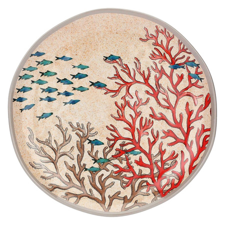 ROSE&TULIPANI SEA LIFE Zestaw 2 talerzy płaskich z melaminy 27 cm